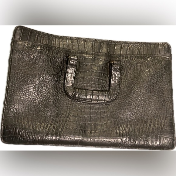 Apri black leather laptop tote - Picture 2 of 3